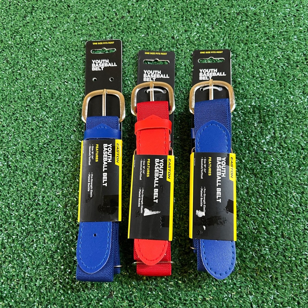 Easton Youth Baseball Belt Lot of 3 Elastic Pro-Strength Buckle Size 18"-34" NWT